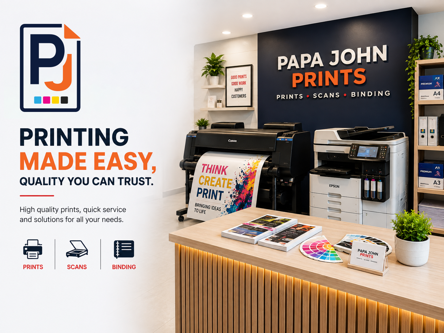 Papa John Prints shop and printing services